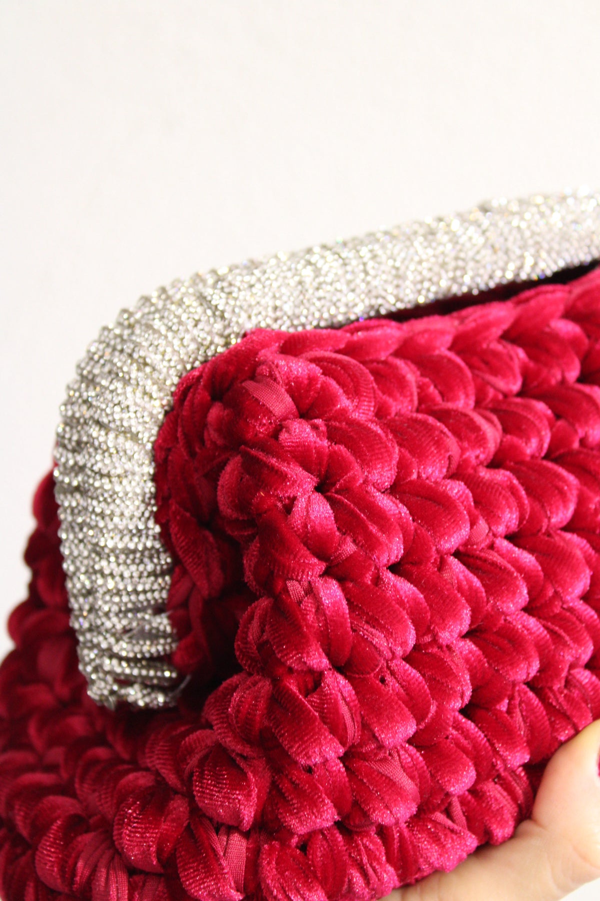 Clutch velluto rossa